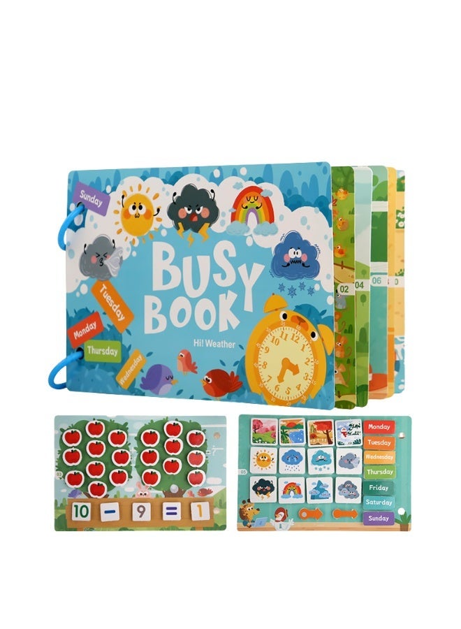 أم تي أل كتاب مونتيسوري التعليمي للأطفال Busy Book – لعبة تعليمية تفاعلية لتنمية المهارات والتعلم المبكر للأطفال ( alarm clock) - Image 1